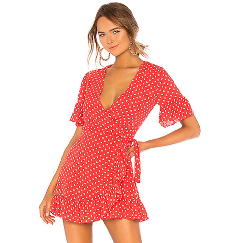 Revolve PRIVACY PLEASE May Mini Dress, Rust Dot